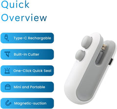 2 in 1 USB Rechargeable Bag Sealer & Cutter