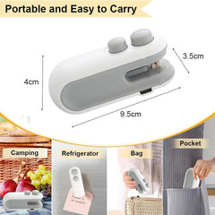 2 in 1 USB Rechargeable Bag Sealer & Cutter