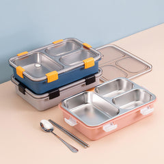 3 Compartment Stainless Steel Lunch Box 900ml