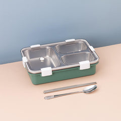 3 Compartment Stainless Steel Lunch Box 900ml