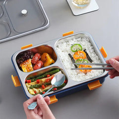 3 Compartment Stainless Steel Lunch Box 900ml