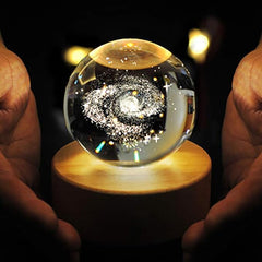 3D Galaxy Crystal Ball Lamp