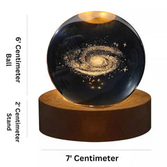 3D Galaxy Crystal Ball Lamp