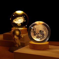3D Moon Crystal Ball Lamp