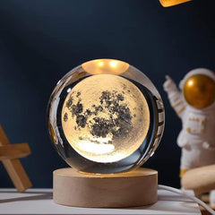 3D Moon Crystal Ball Lamp