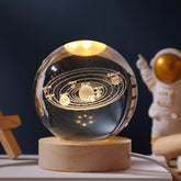3D Solar System Crystal Ball Lamp
