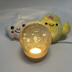 3D Solar System Crystal Ball Lamp