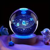 3D Solar System Crystal Ball RGB Lamp