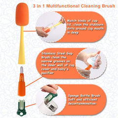 3 in 1 Sponge Brush Bottle Cleaner