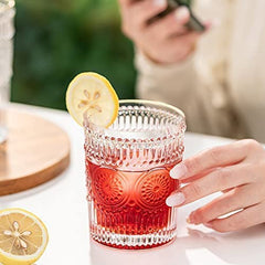 Embossed Whiskey Glass 340ml Set of 6