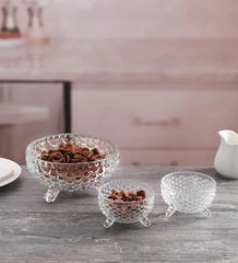 Glass Pudding Dessert Bowl Set of 7