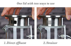 Borosilicate Glass Water Jug with Steel Lid 1.3L