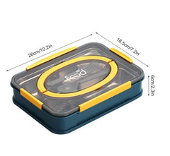 4 Compartment Stainless Steel Lunch Box 1100ml