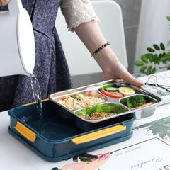 4 Compartment Stainless Steel Lunch Box 1100ml