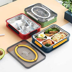 4 Compartment Stainless Steel Lunch Box 1100ml