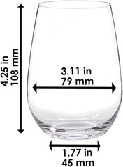 Stemless Wine Tumbler 400ml Set of 6