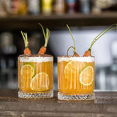 Crystal Striped Whiskey Tumbler 335ml Set of 6