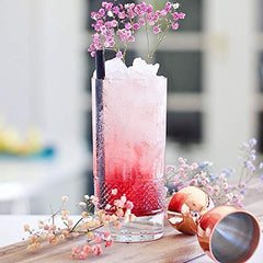 Diamond Cut Striped Glass 280ml Set of 6