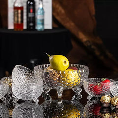 Glass Pudding Dessert Bowl Set of 7