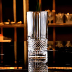 Diamond Cut Striped Glass 280ml Set of 6