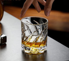 Spinning Wave Cut Glass 280ml Set of 6