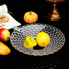 Bubble Glass Fruit Plate 9.5 Inch