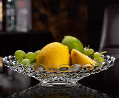 Bubble Glass Fruit Plate 9.5 Inch