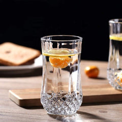 Diamond Crystal Cut Highball Glass 250ml Set of 6