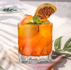 Spinning Wave Cut Glass 280ml Set of 6