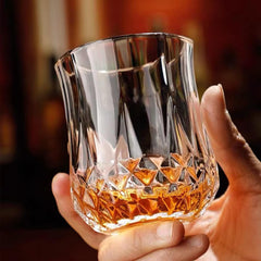 Diamond Crystal Cut Whiskey Glass 220ml Set of 6