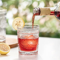 Embossed Whiskey Glass 340ml Set of 6