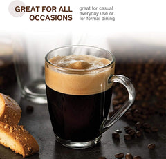 Glass Mug 230ml Set of 6