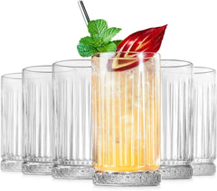 Crystal Striped Juice Glass 280ml Set of 6