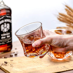 Twisted Rock Style Whiskey Glass 250ml Set of 6