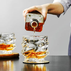 Wavy Style Whiskey Glass 310ml Set of 6