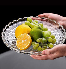Bubble Glass Fruit Plate 9.5 Inch