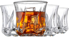 Twisted Rock Style Whiskey Glass 250ml Set of 6