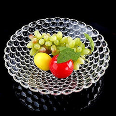 Bubble Glass Fruit Plate 9.5 Inch