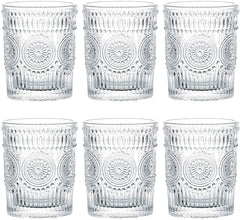 Embossed Whiskey Glass 340ml Set of 6
