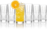 Diamond Cut Striped Glass 280ml Set of 6