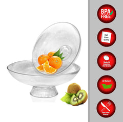 Ribbed Snack Fruit Bowl 10 Inch