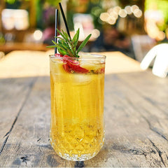 Diamond Crystal Cut Highball Glass 250ml Set of 6