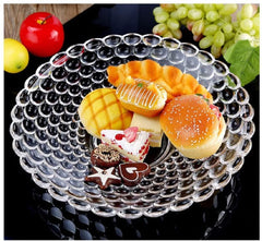 Bubble Glass Fruit Plate 9.5 Inch