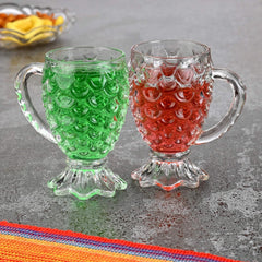 Pineapple Glass Mug 220ml Set of 6