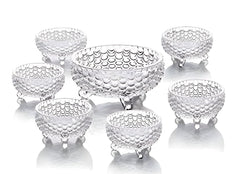 Glass Pudding Dessert Bowl Set of 7