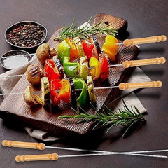 BBQ Stainless Steel Skewers Set of 12pcs