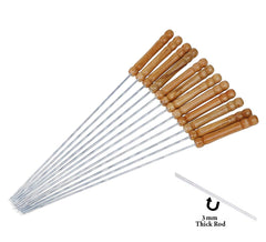 BBQ Stainless Steel Skewers Set of 12pcs