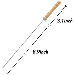 BBQ Stainless Steel Skewers Set of 12pcs