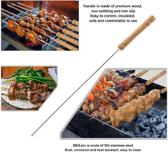 BBQ Stainless Steel Skewers Set of 12pcs