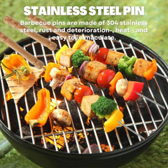 BBQ Stainless Steel Skewers Set of 12pcs
